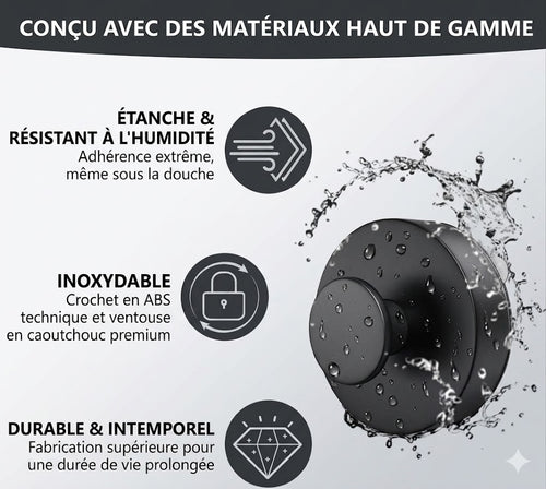 Novène Grip™ - Pack de crochets à ventouse ultra-résistants